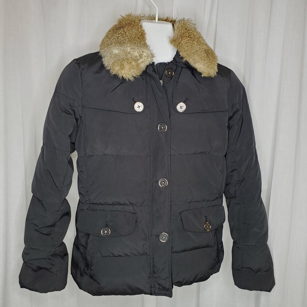 Lands End Puffer w/ Faux Fur Collar, S